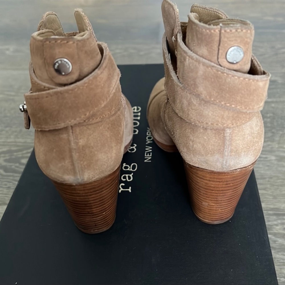RAG & BONE Harrow suede boots in camel - Picture 6 of 14